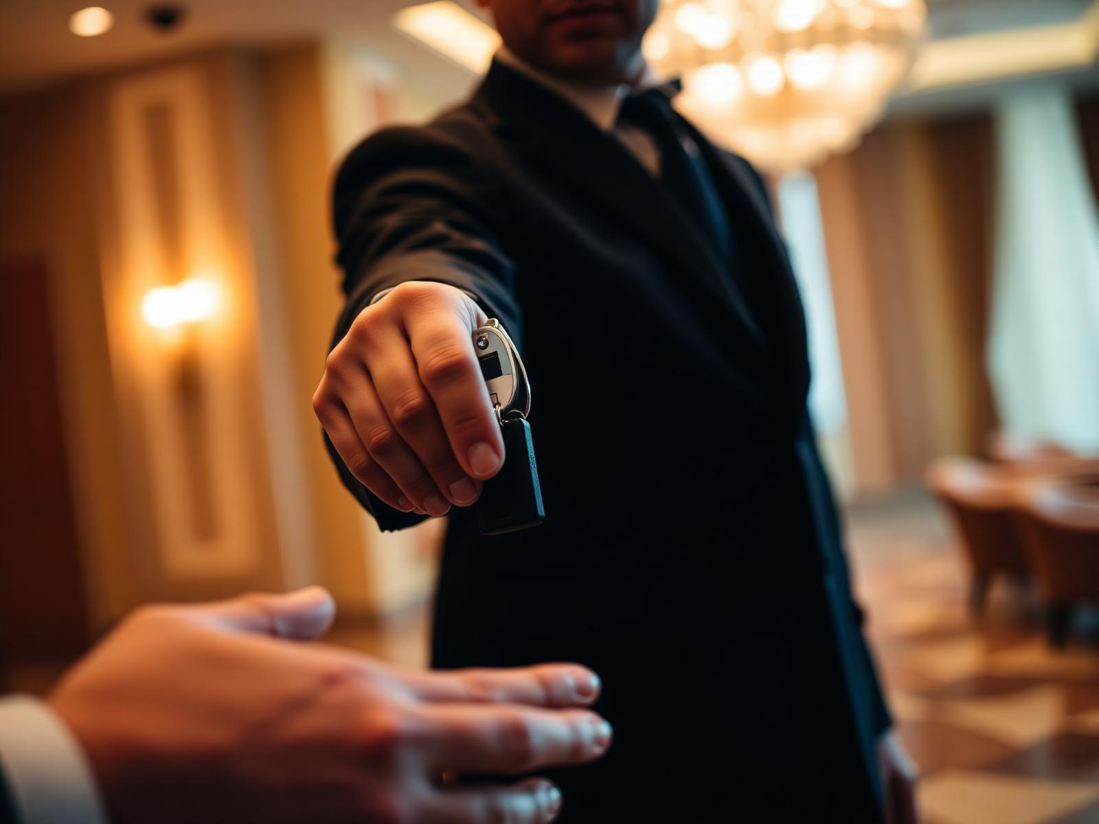 Concierge handing over car keys